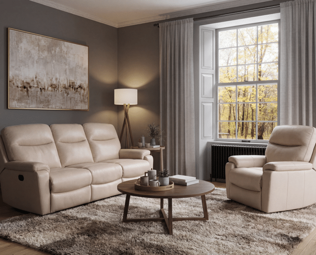 Bidford Leather Sofa
